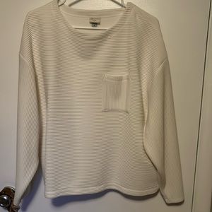 White Loose Fit Knit Top